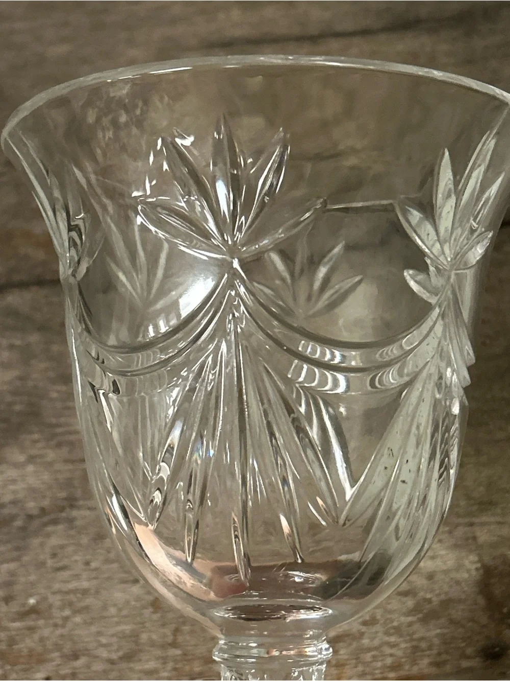 Vintage Shannon Crystal by Godinger Large Pedestal Goblet